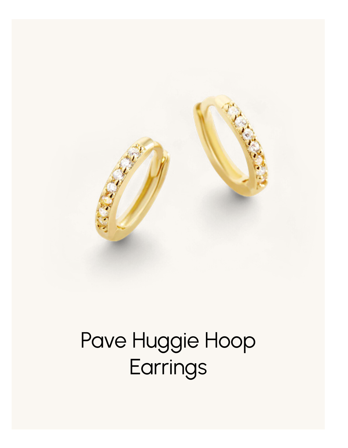 Pave Huggie Hoop Earrings