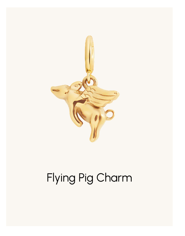 Flying Pig Charm