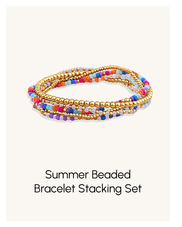 Summer Beaded Bracelet Stacking Set