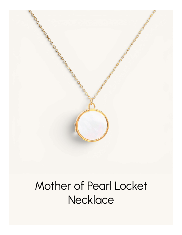 Mother of Pearl Locket Necklace