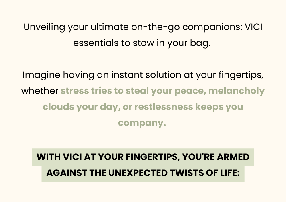 🎒 Carry Calm in Your Bag! Vici Wellness