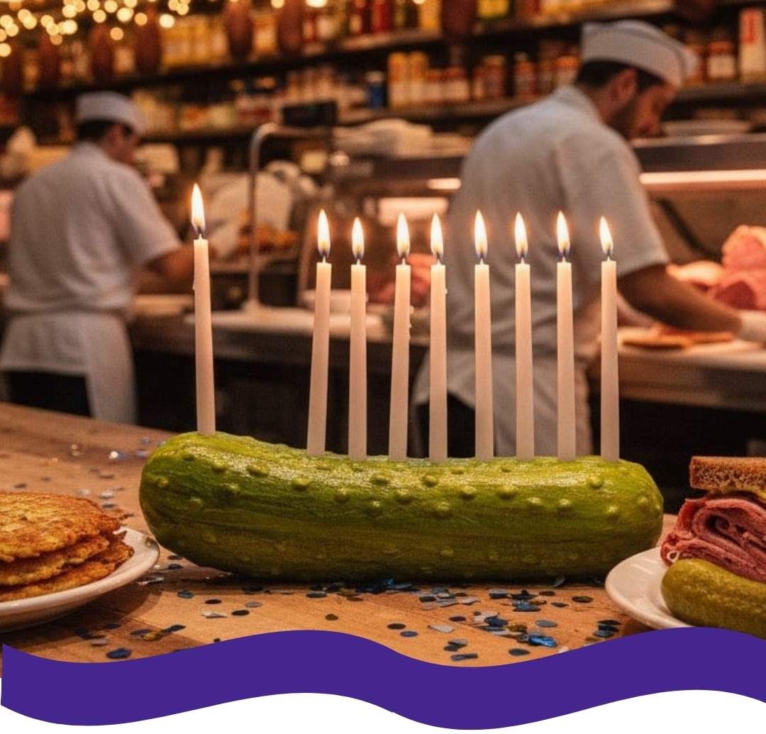 Pickle Menorah