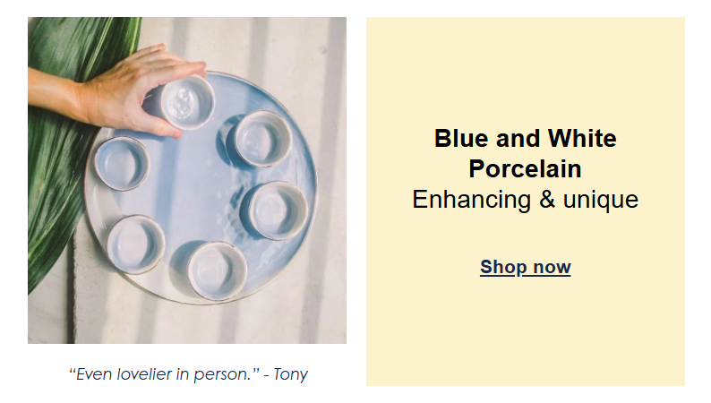 Blue and White Porcelain Seder Plate by SIND Studio