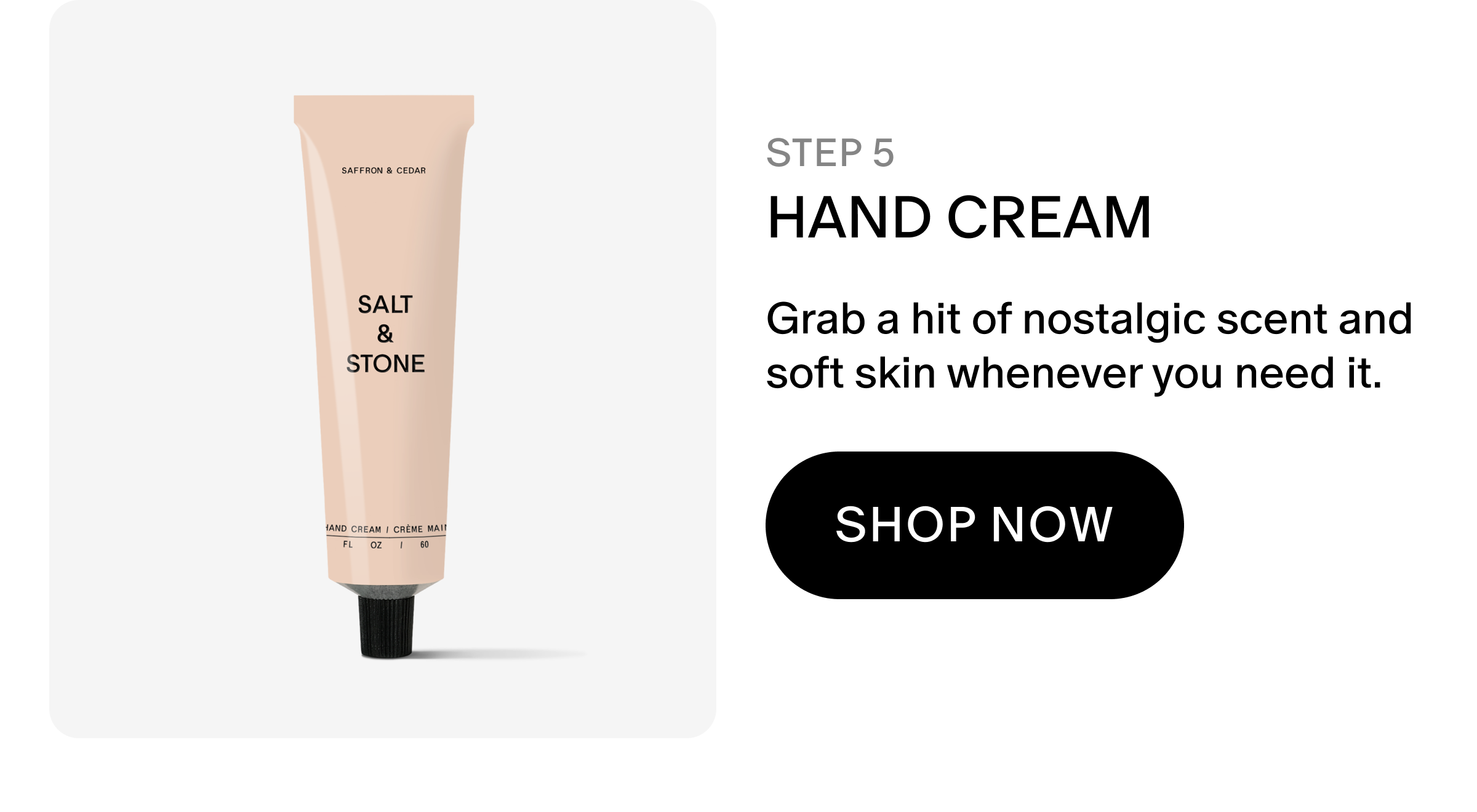 hand cream: Grab a hit of nostalgic scent and soft skin whenever you need it.