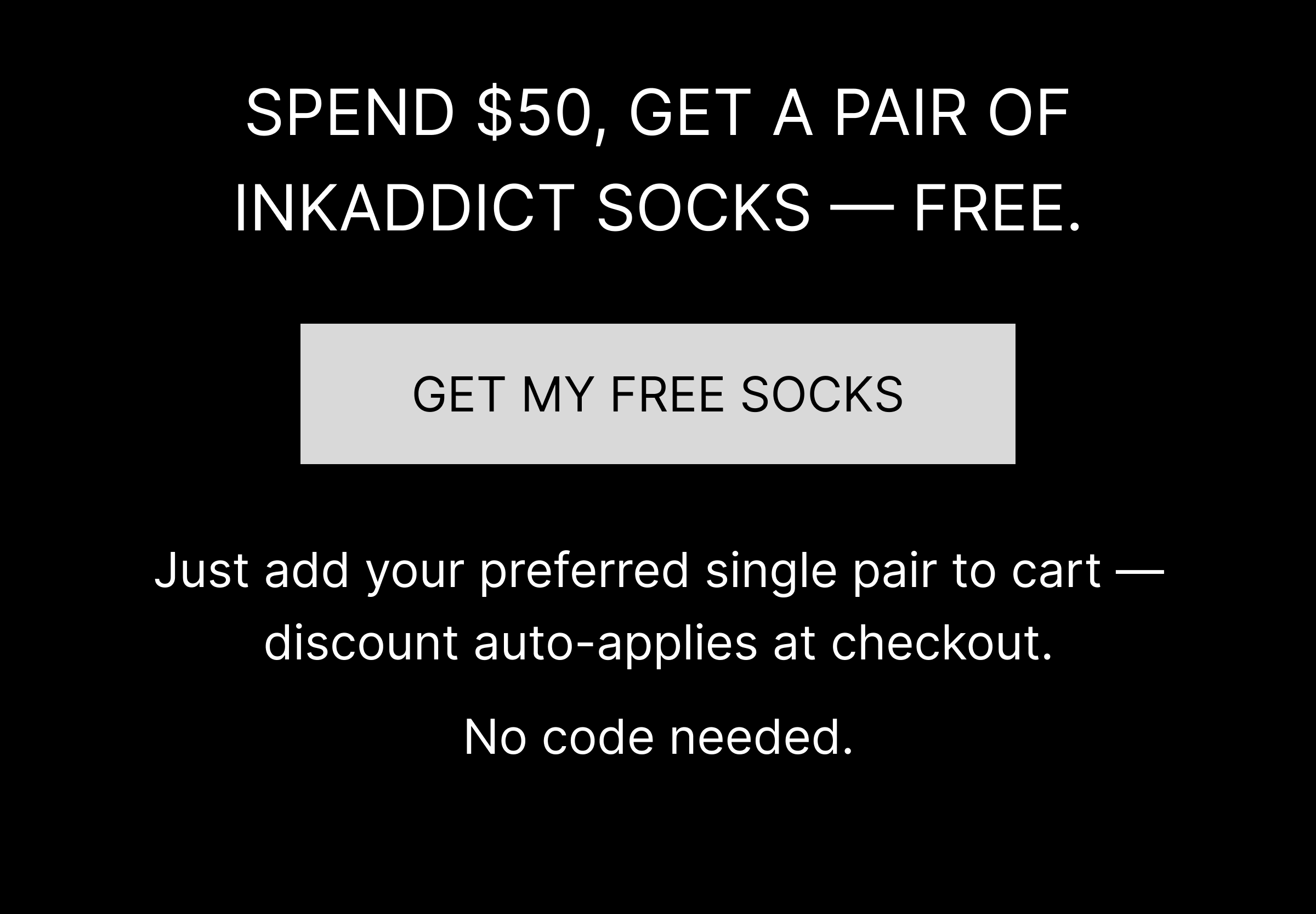 GRAB MY FREE SOCKS
