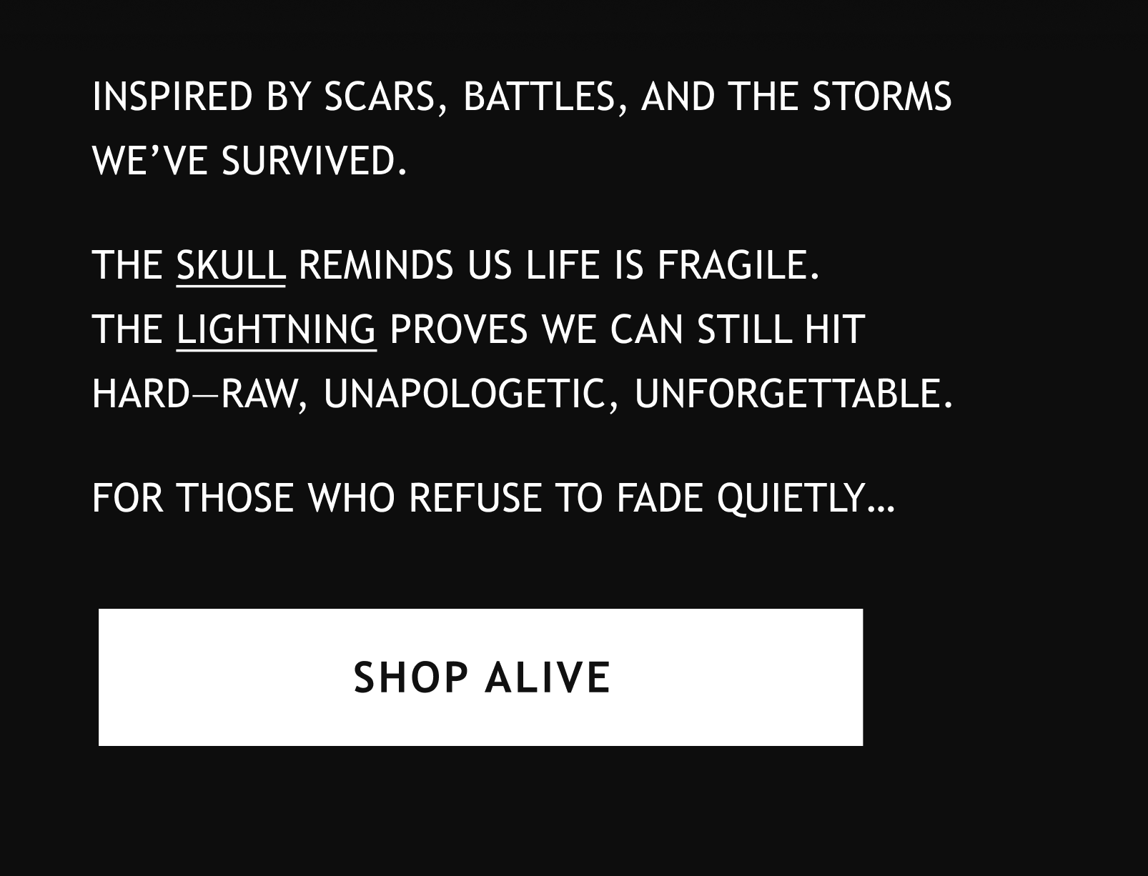 Inspired by scars, battles, and the storms we've survived!