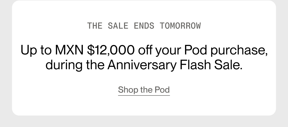 The sale ends tomorrow