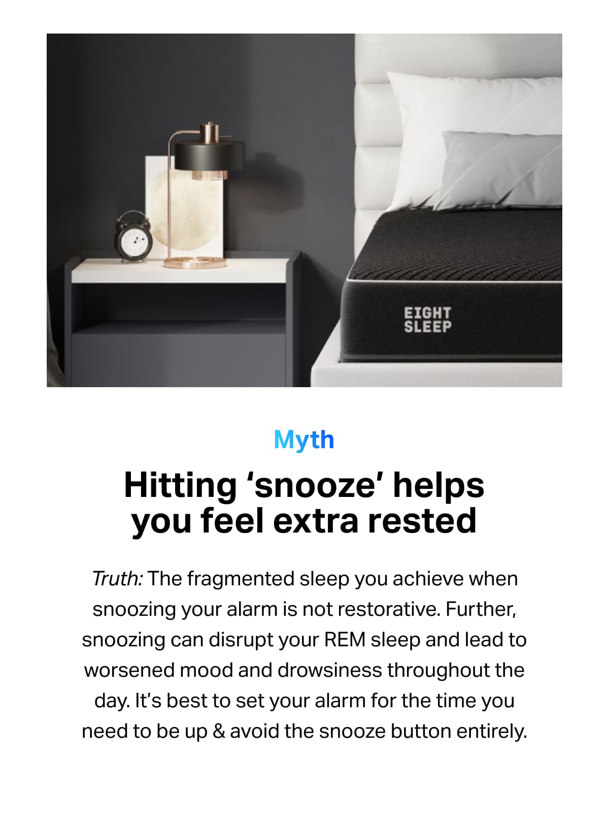 Myth | Hitting 'snooze' helps you feel extra rested