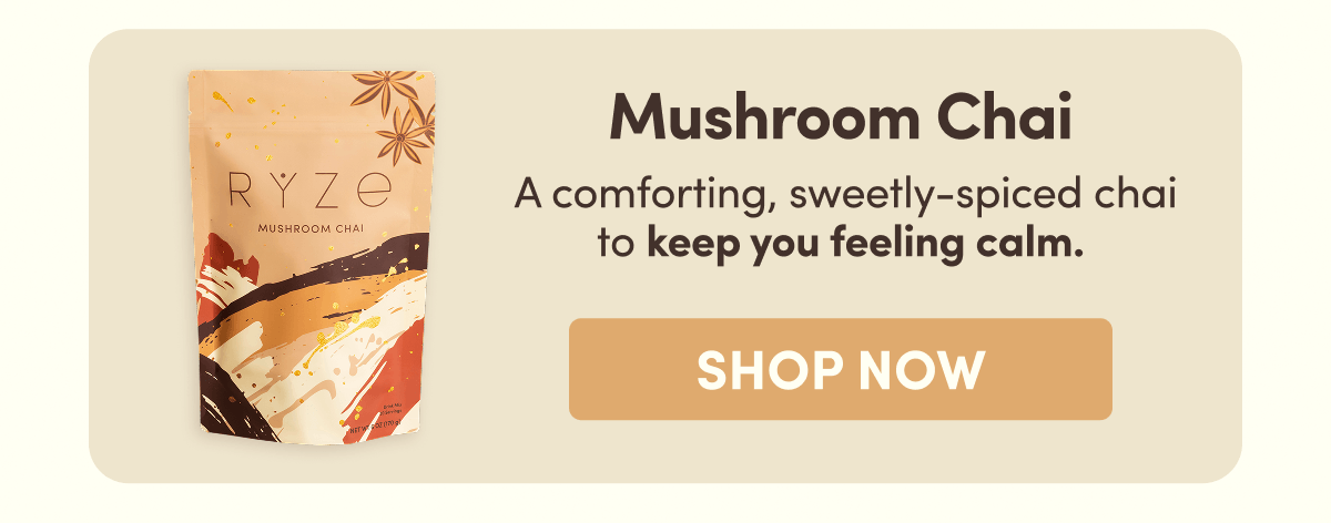 Mushroom Chai | A comforting, sweetly-spiced Chai to keep you feeling calm. | SHOP NOW
