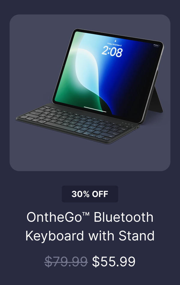 OntheGo™ Bluetooth Keyboard with Stand