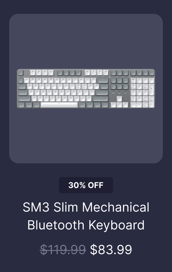 SM3 Slim Mechanical Bluetooth Keyboard