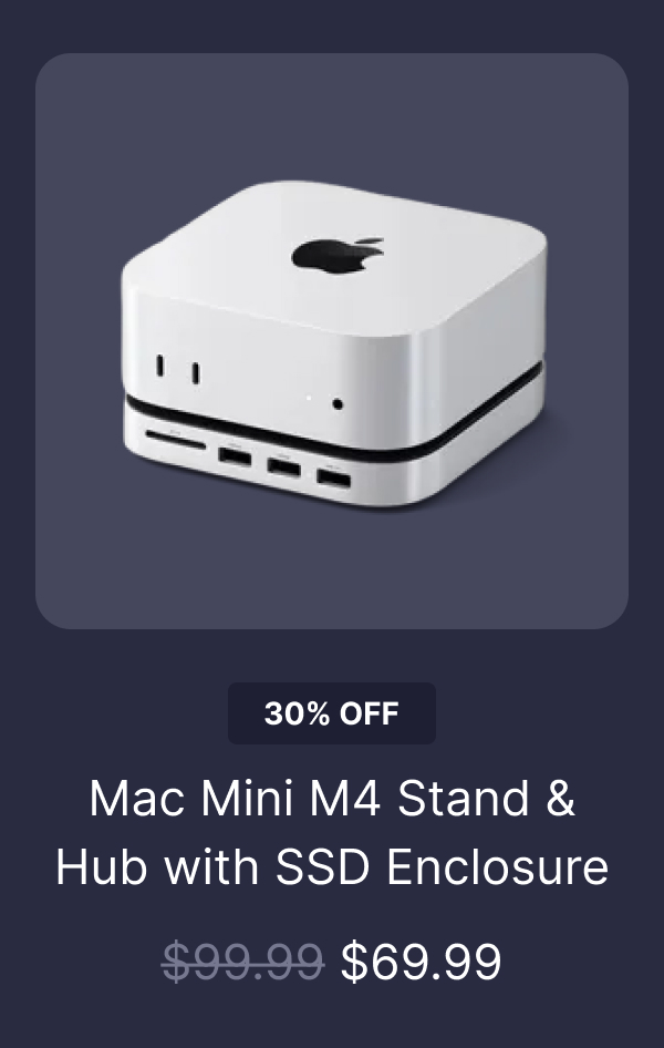 Mac Mini M4 Stand & Hub with SSD Enclosure