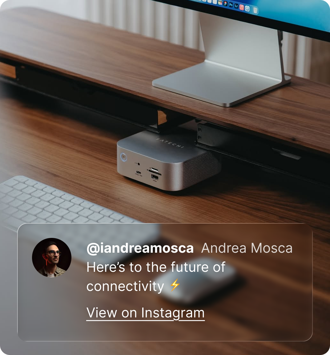 @iandreamosca  Andrea Mosca Here's to the future of connectivity ⚡️ View on Instagram