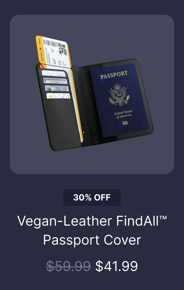 Vegan-Leather FindAll™ Passport Cover