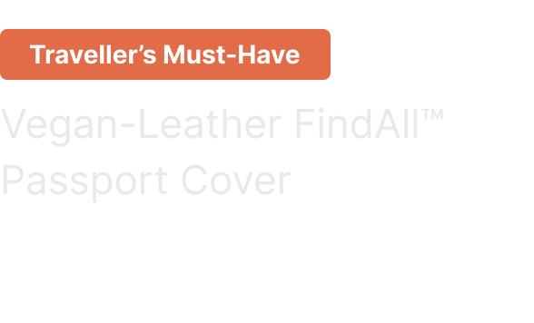 Container Vegan-Leather FindAll™ Passport Cover