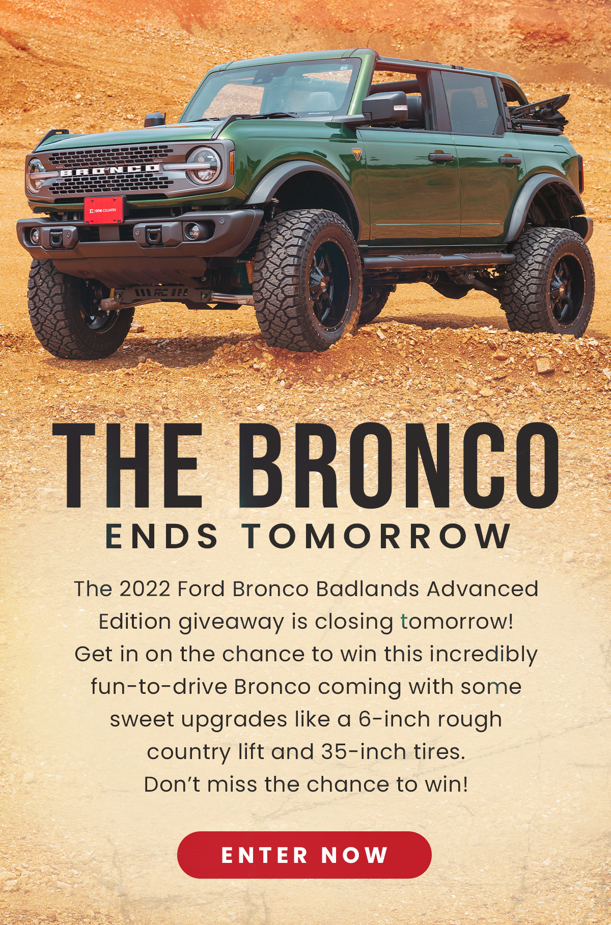Win this Ford Bronco - Enter Now