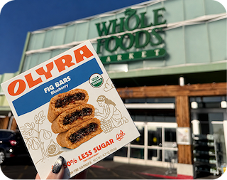 Box of Olyra Fig Bars at Whole Foods Market