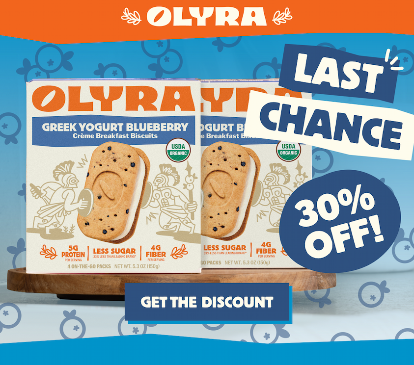 Olyra Last Chance, Get Greek Yogurt Blueberry for 30% Off