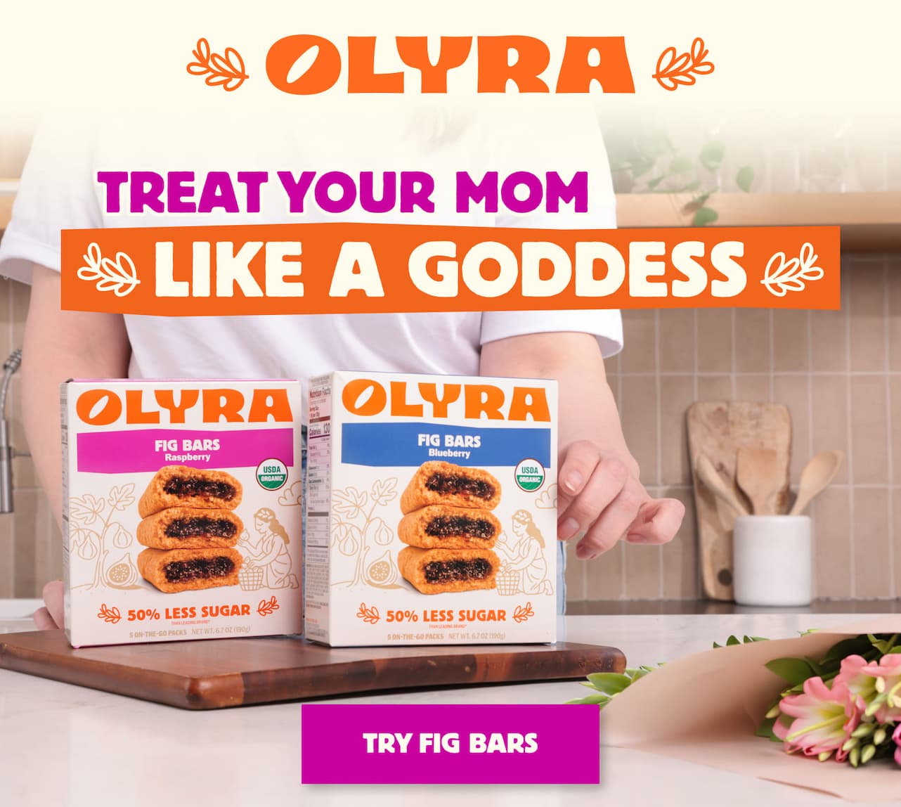 Treat your mom like a goddess. Try fig bars.