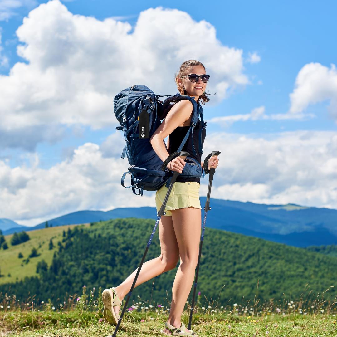 Hiker enjoying a mountain trail