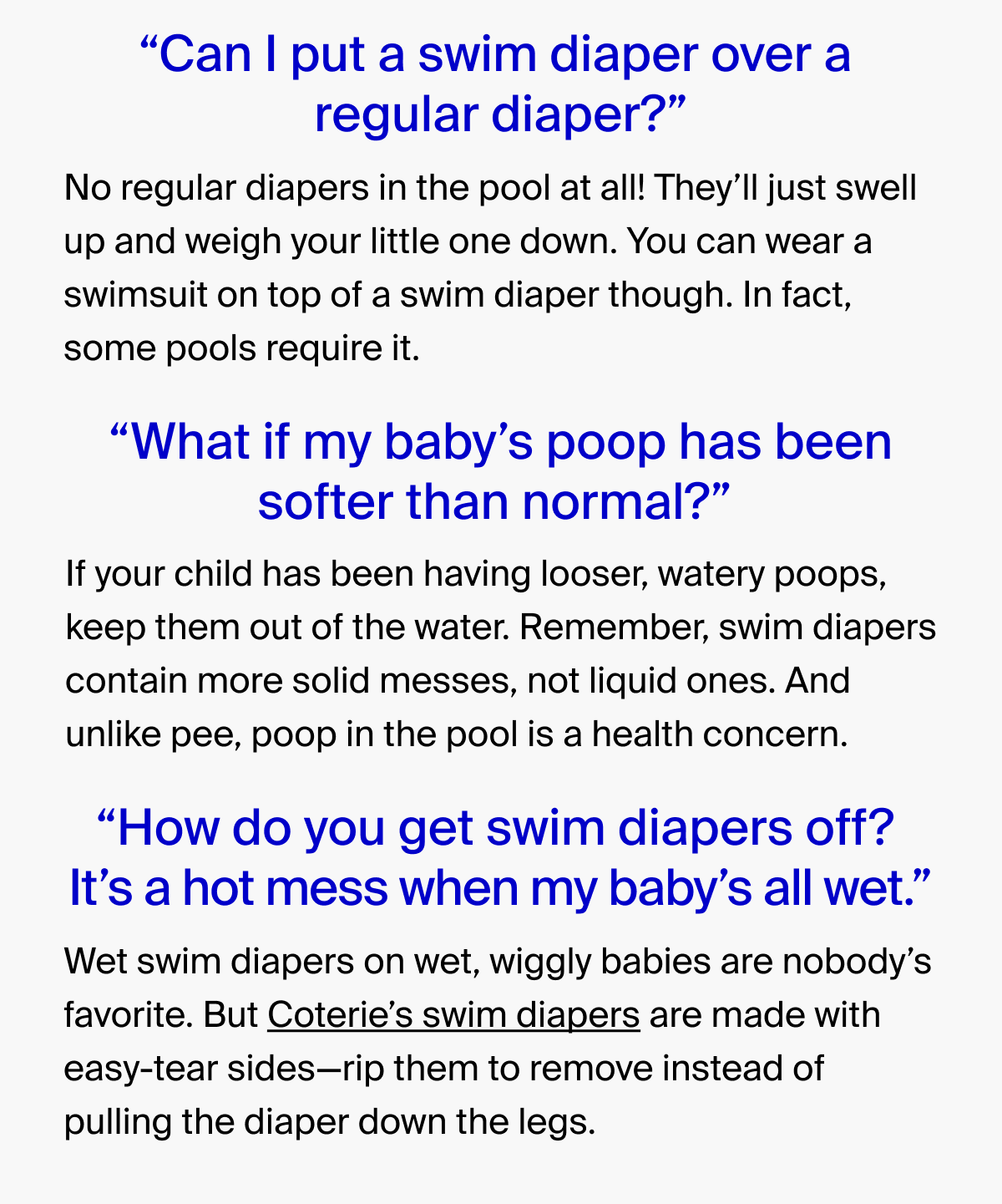 Can I put a swim diaper over a regular diaper?