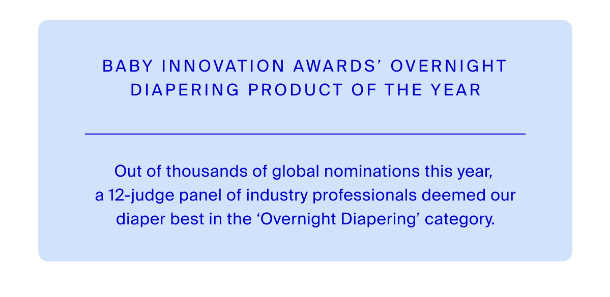 Baby Innovation Awards' Overnight Diapering Product of the Year