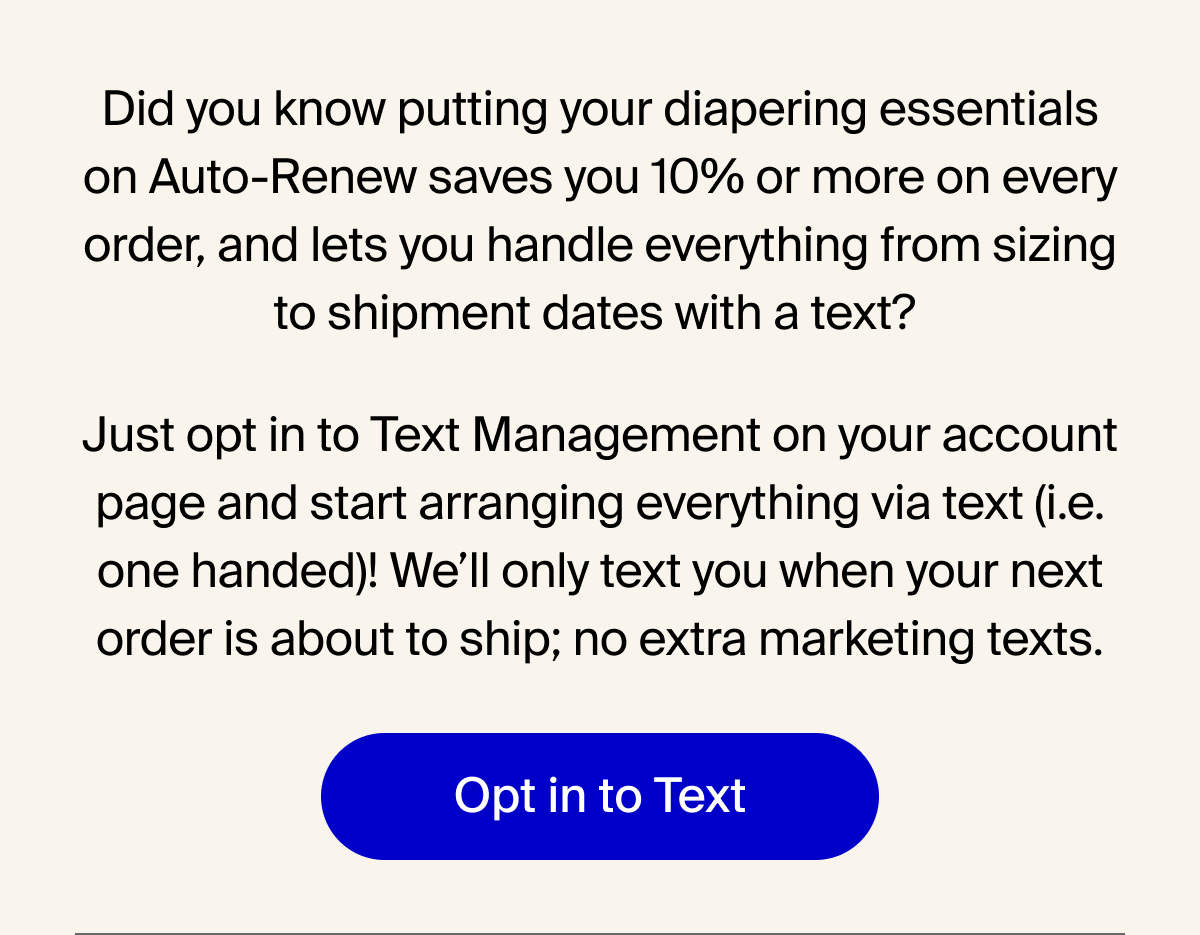 Opt in to Text