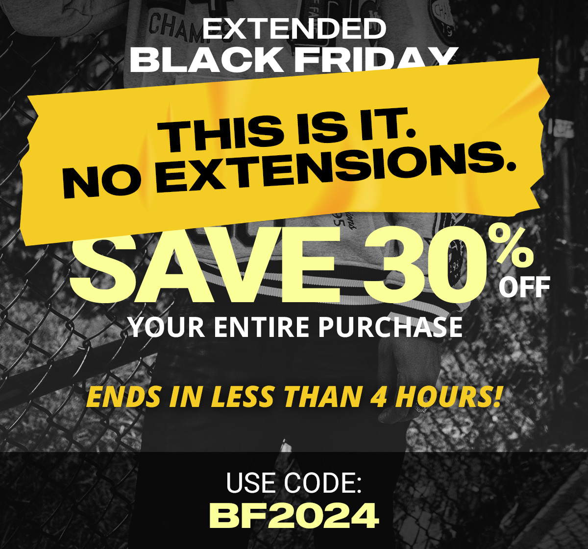 Extended Black Friday ends in less than 4 hours. This is it, no extensions. Use code BF2024.