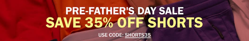 Pre-Father's Day Sale: use code SHORTS35 to save 35% off shorts