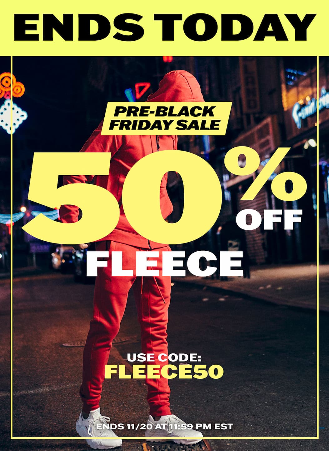Ends Today: 50% OFF Fleece with code FLEECE50