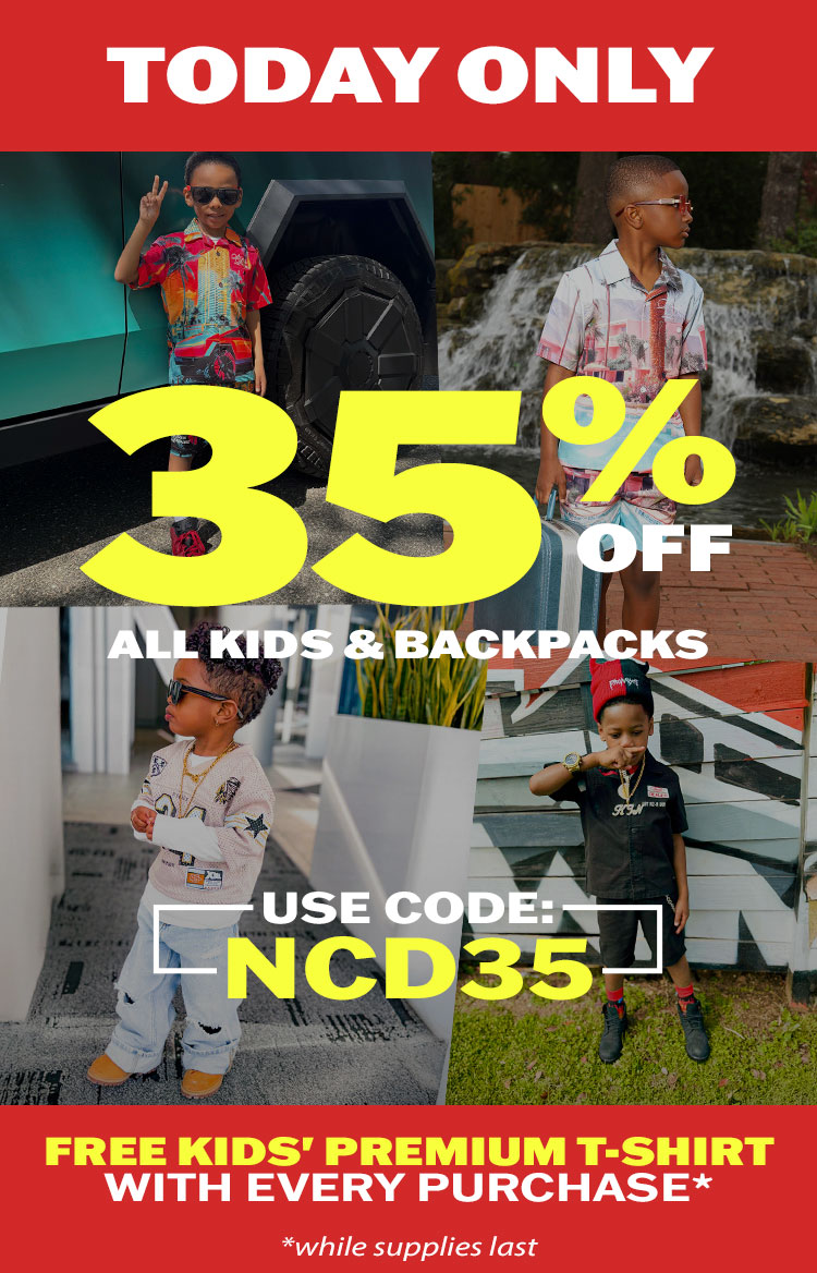 Today Only: 35% off all kids & backpacks. Use code NCD35