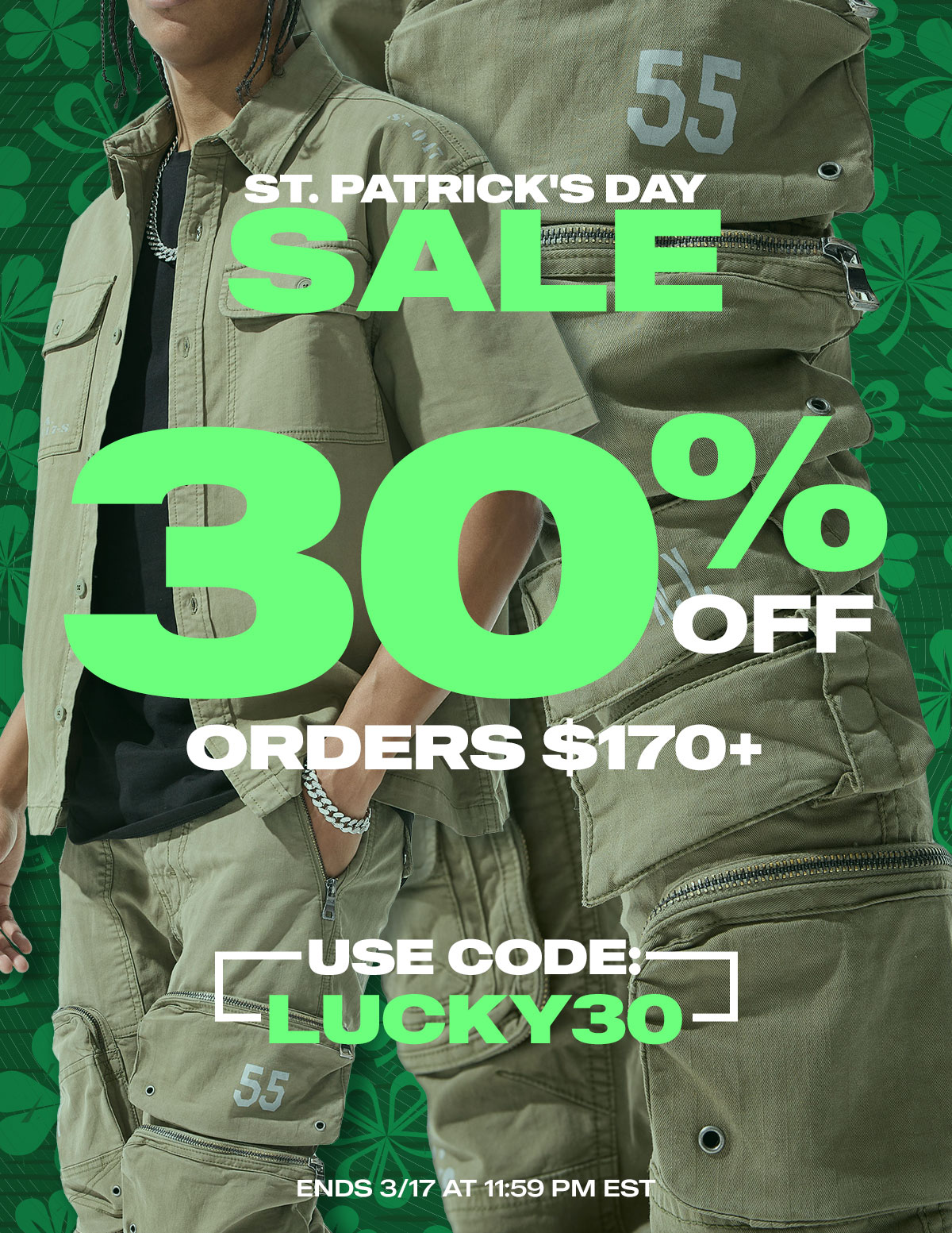 St. Patrick's Day Sale: 30% OFF Orders $170+ | Use code: LUCKY30