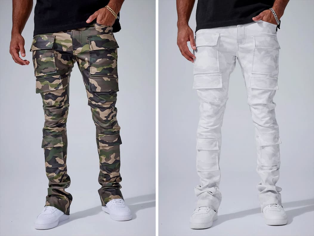 ROSS STACKED - THRILLER CARGO PANTS (CAMO COLORWAYS)