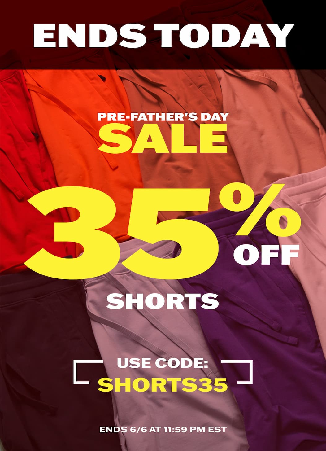 Pre-Father's Day Sale: 35% off shorts with code SHORTS35