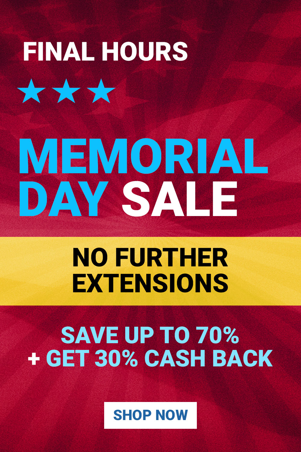 Final Hours - No Further Extensions