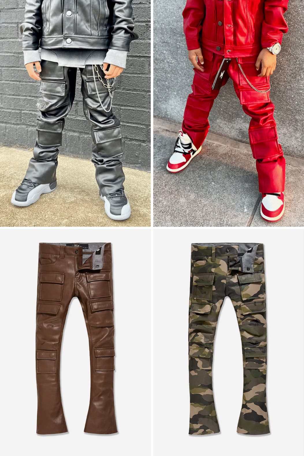 KIDS STACKED THRILLER CARGO PANTS
