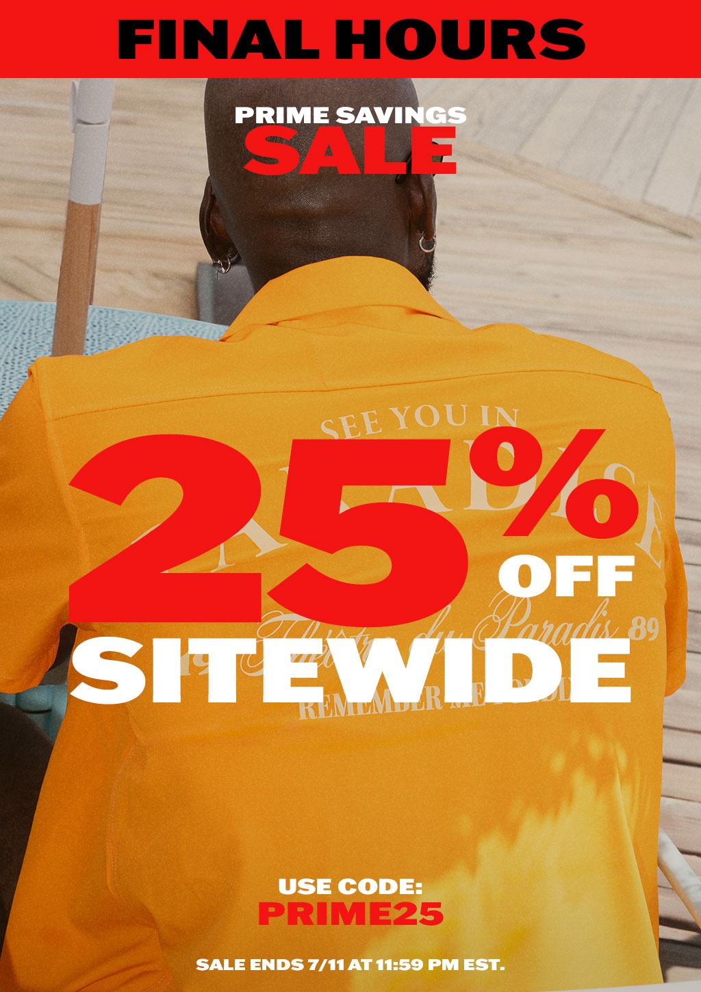 Prime Savings Sale: 25% off sitewide with code PRIME25