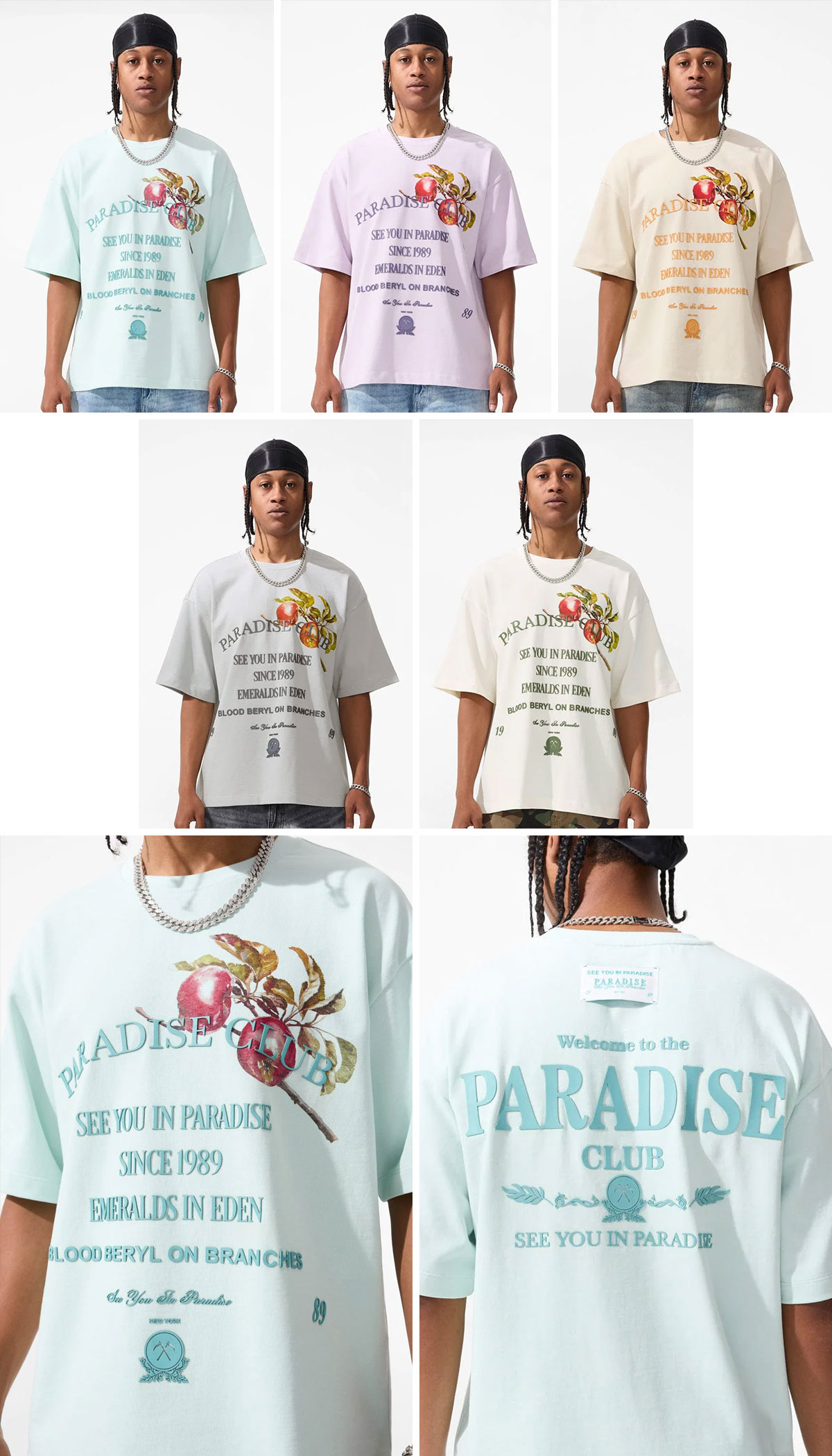 PARADISE CLUB CROPPED BOXY T-SHIRT