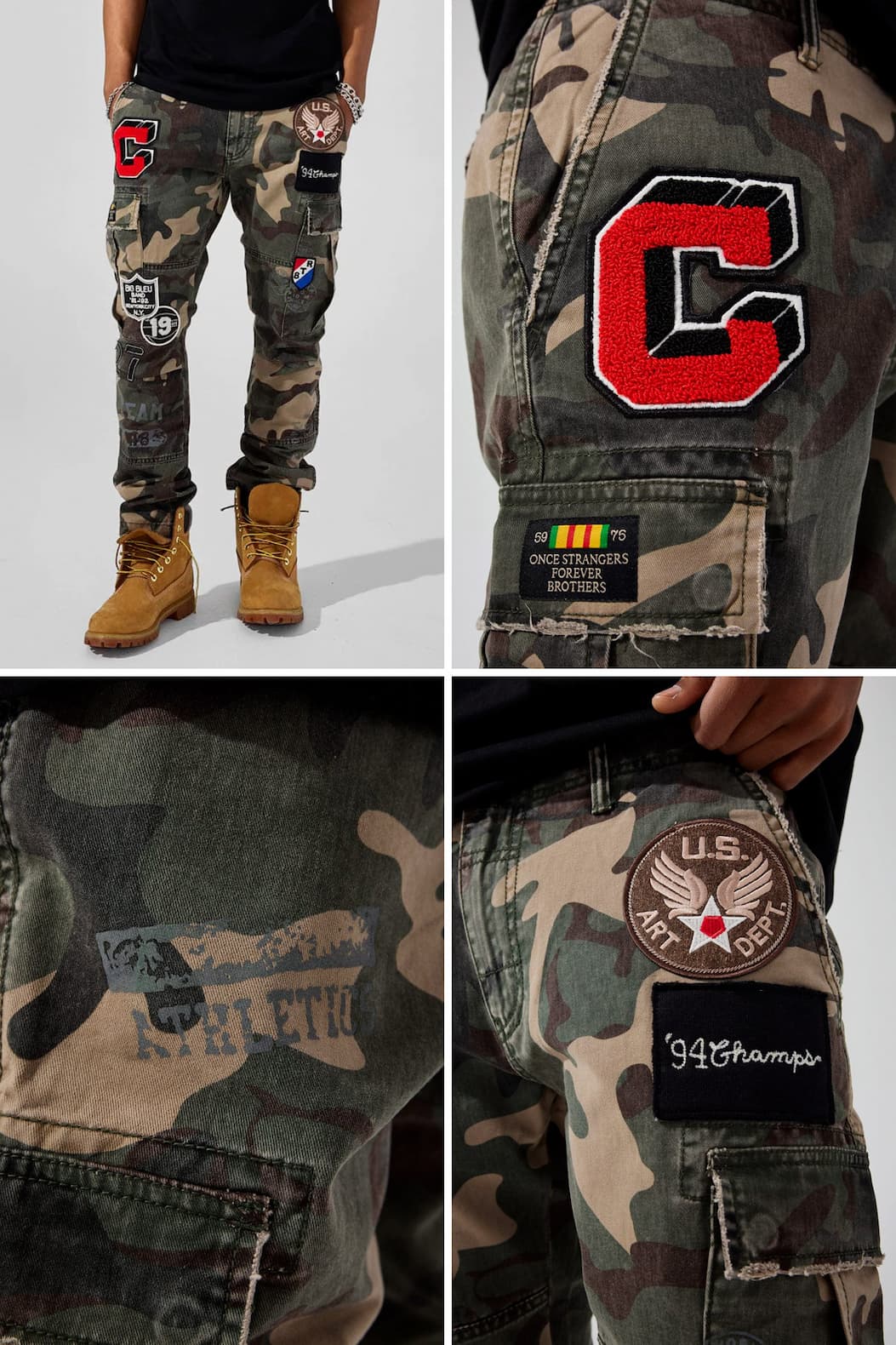 XAVIER - PURPLE HEART CARGO PANTS (WOODLAND)