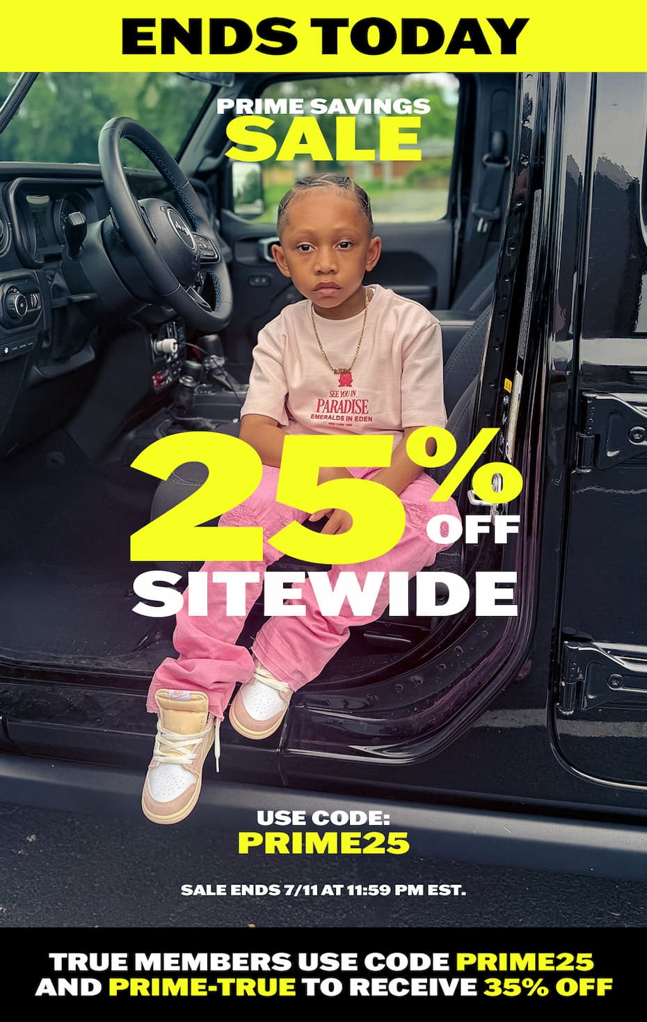 Prime Savings Sale: 25% off sitewide with code PRIME25