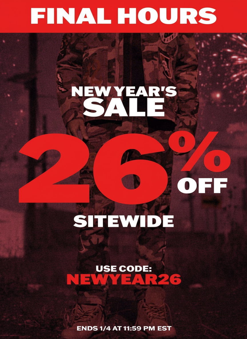 an image of a man in camouflage clothing standing in front of fireworks