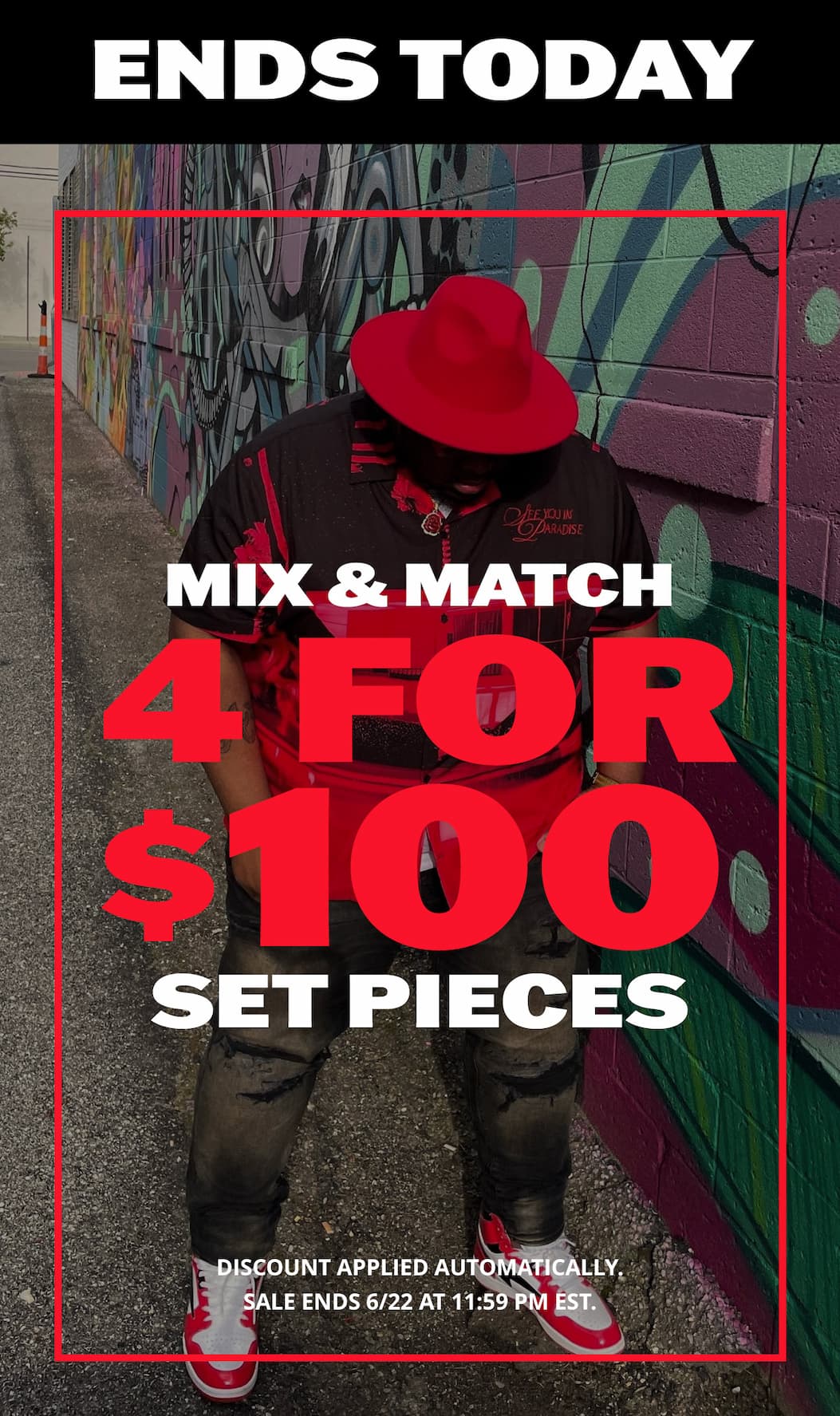 Mix & Match 4 for $100 Set Pieces - Discount applied automatically.
