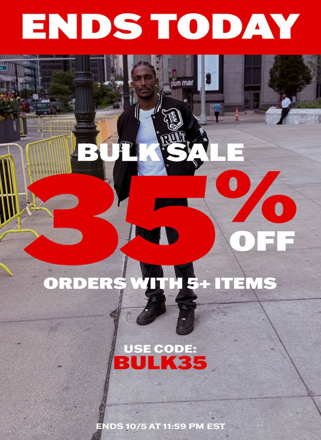 Ends Today: Bulk Sale. 35% off orders with 5+ items with code BULK35