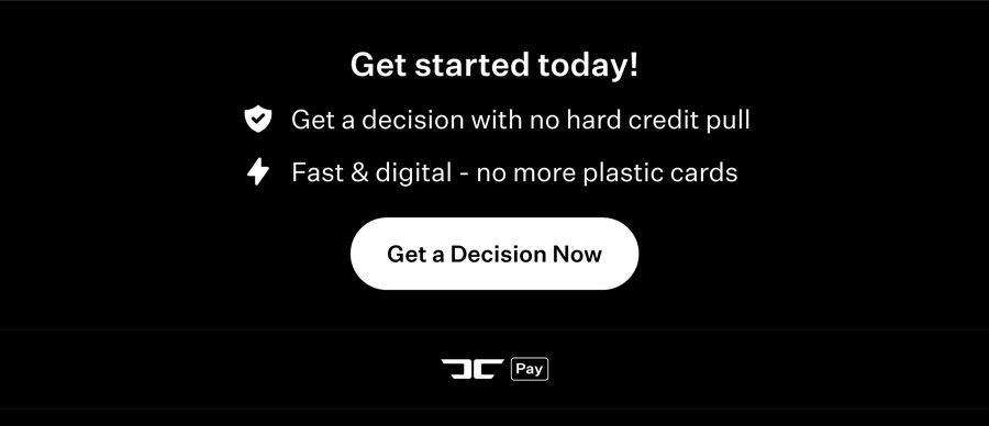 Get started today! Get a decision with no hard credit pull.