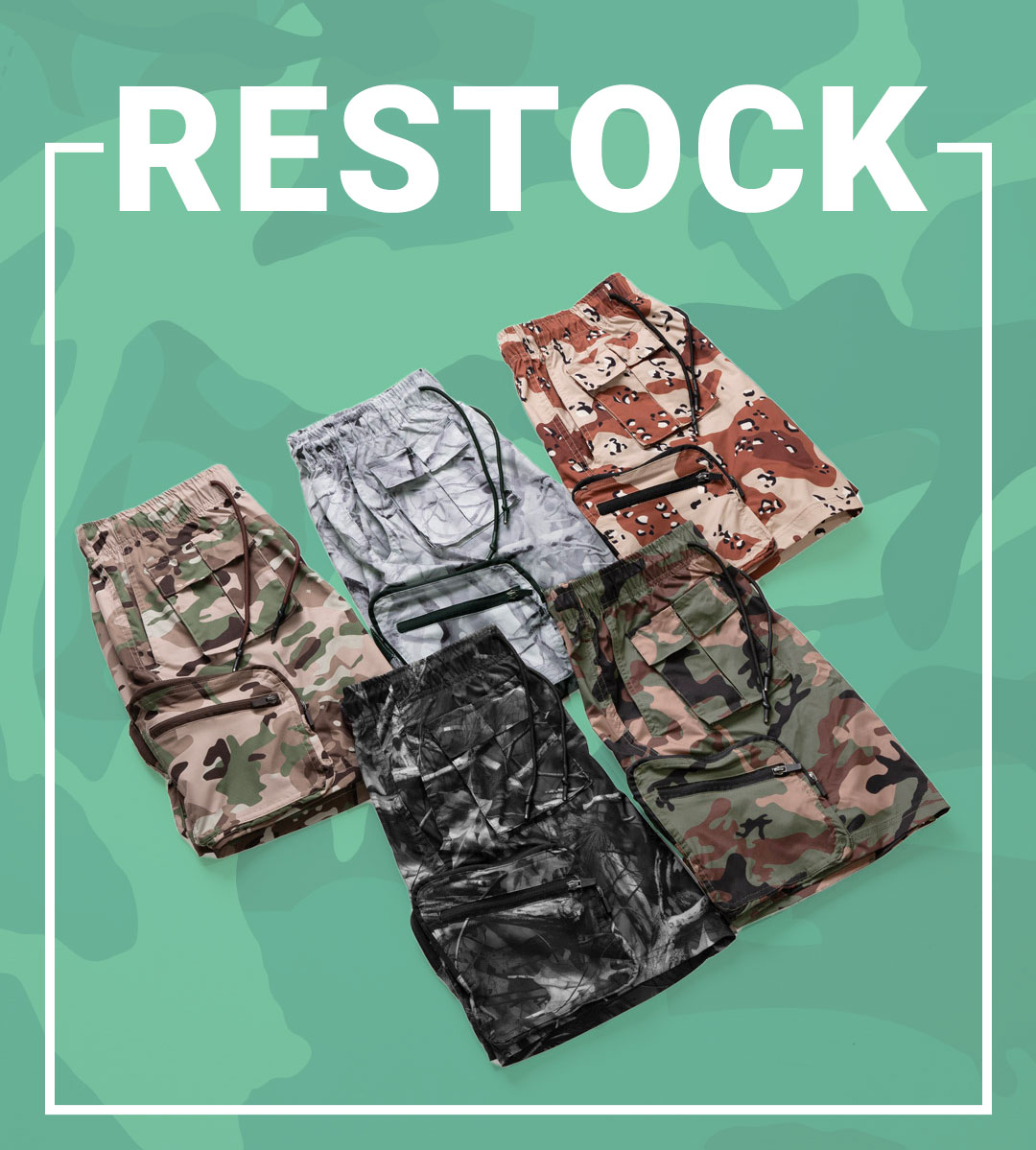 Retro Altitude Cargo Shorts NOW IN CAMO