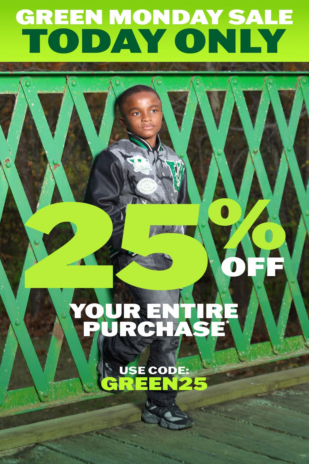 25% off your entire purchase with code GREEN25