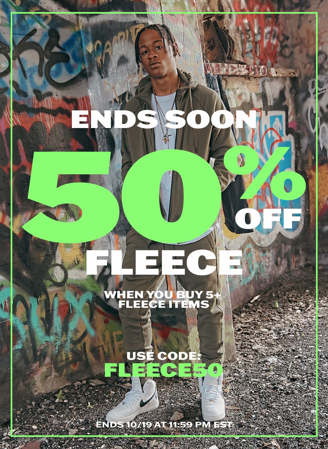 Ends soon: save 50% off Uptown Fleece when you buy 5 or more fleece items. It's the perfect opportunity to stock up for the colder months.