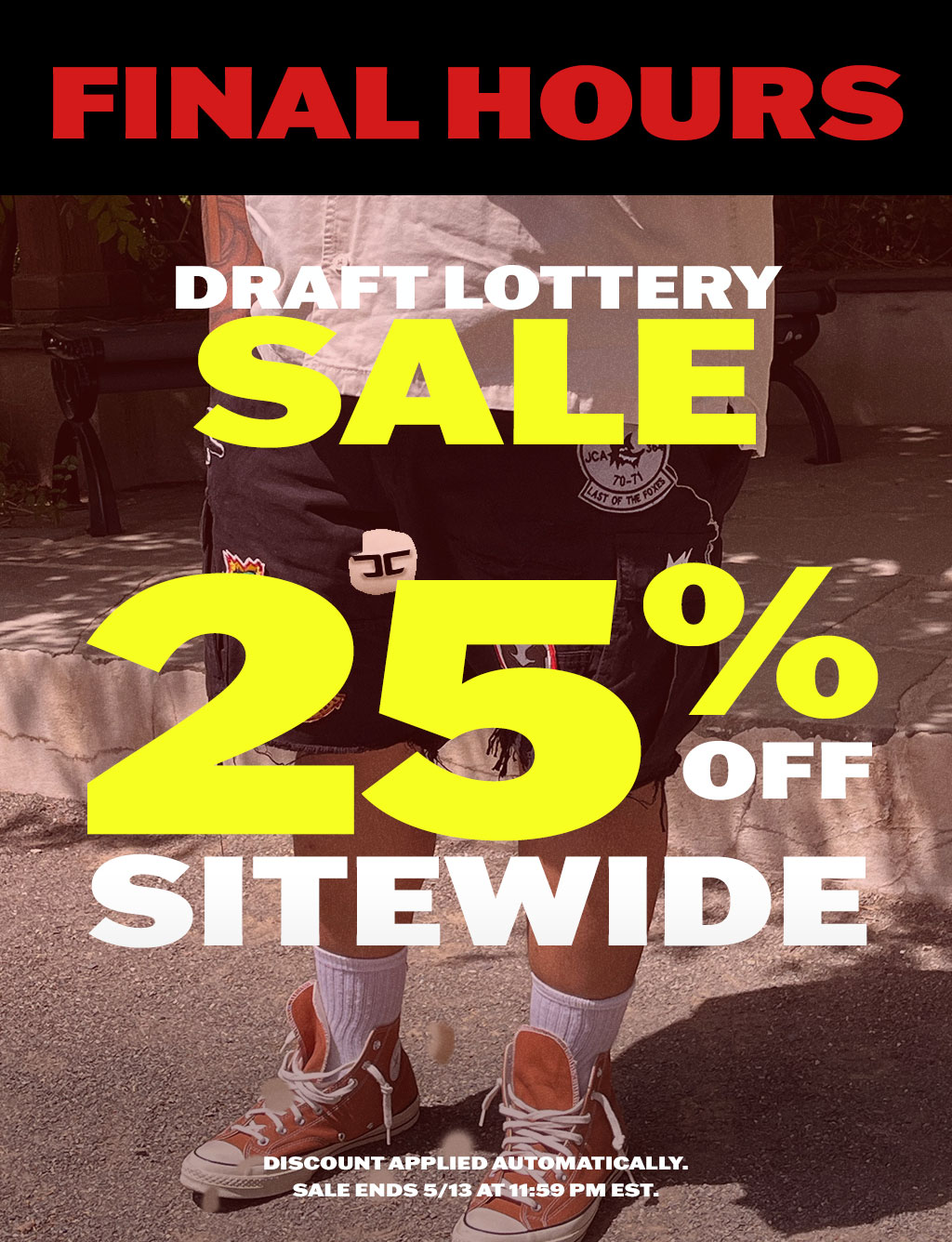 FINAL HOURS: Draft Lottery Sale - 25% off sitewide