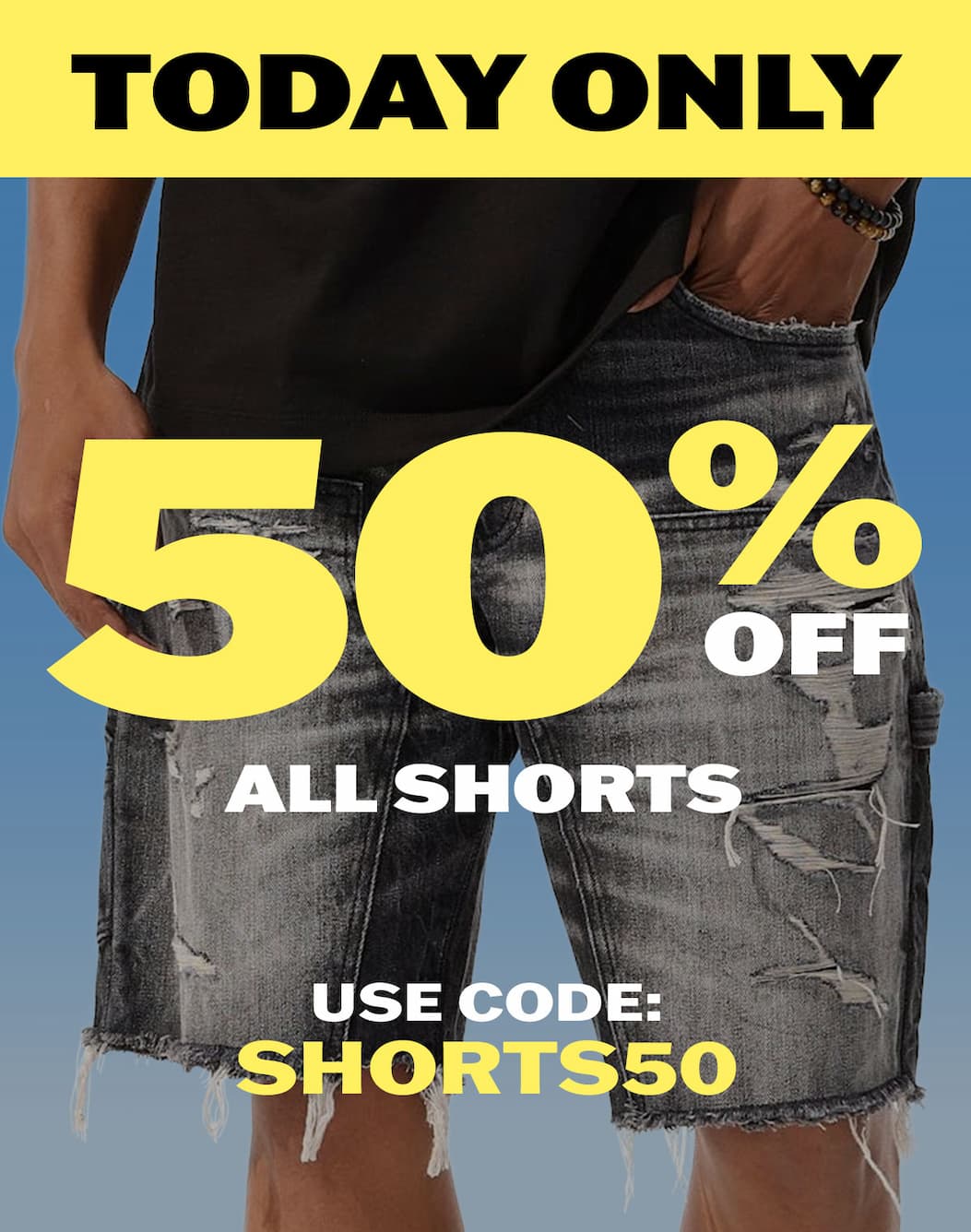 50% off all shorts with code SHORTS50.