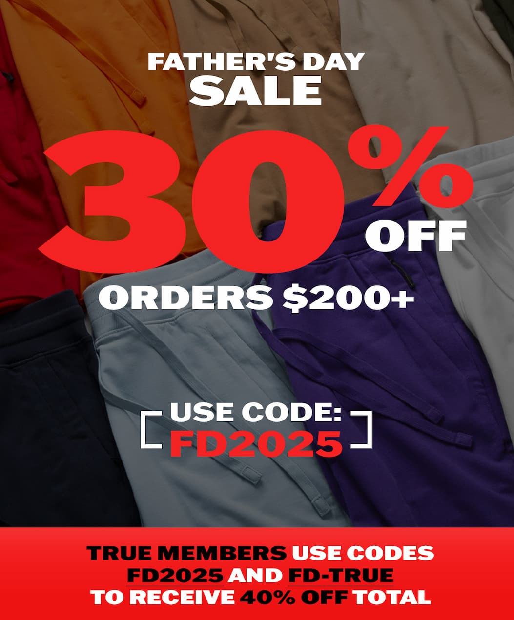 Father's Day Sale: 30% off orders $200+ with code FD2025.